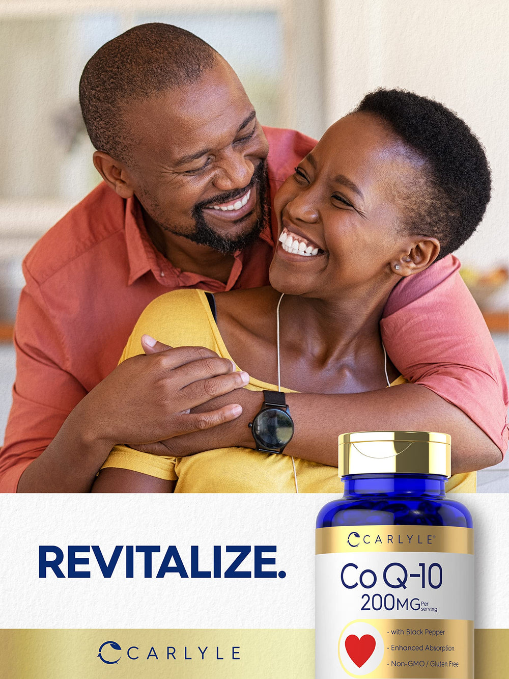 Non-GMO label on Carlyle CoQ10 Softgels