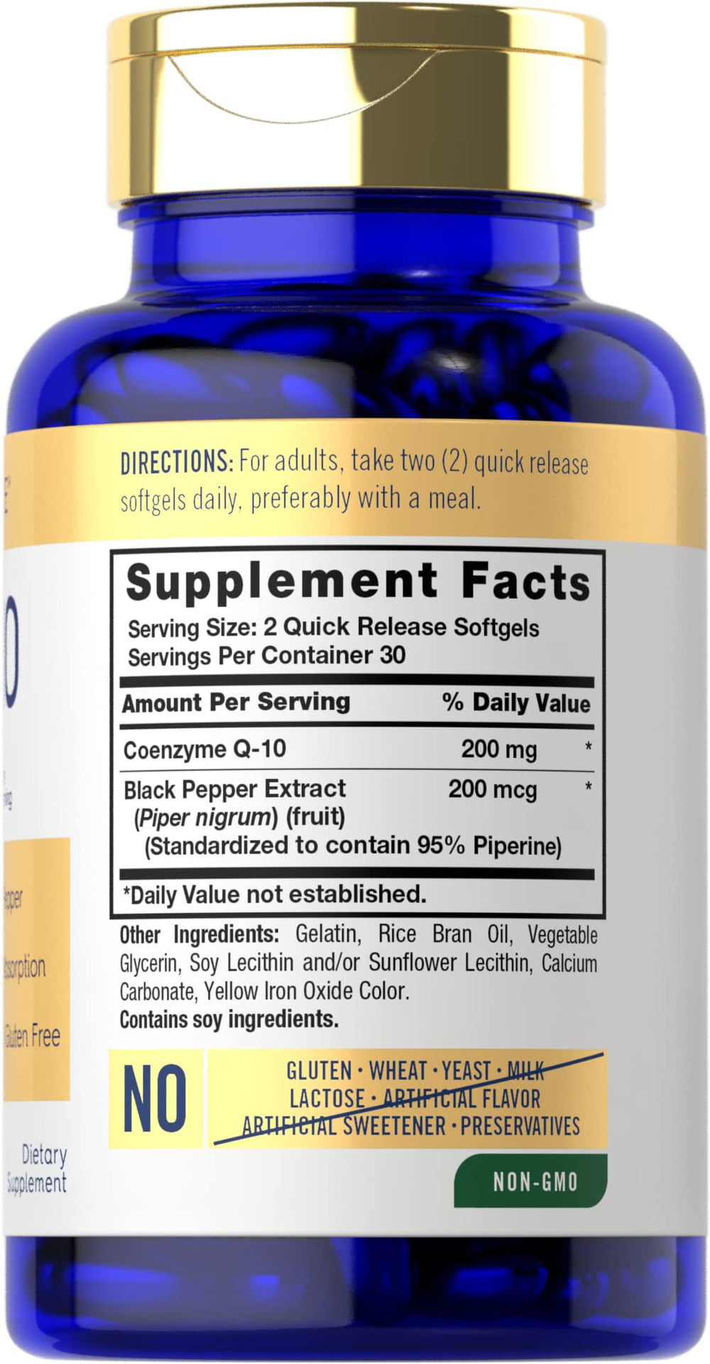 Carlyle CoQ10 200mg Softgels front packaging