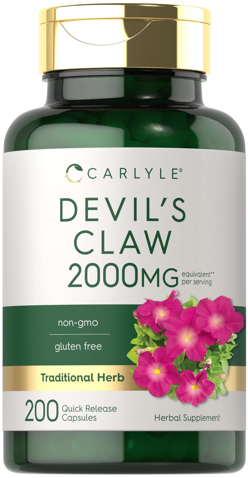 Carlyle Devils Claw 2000 mg capsules – front view