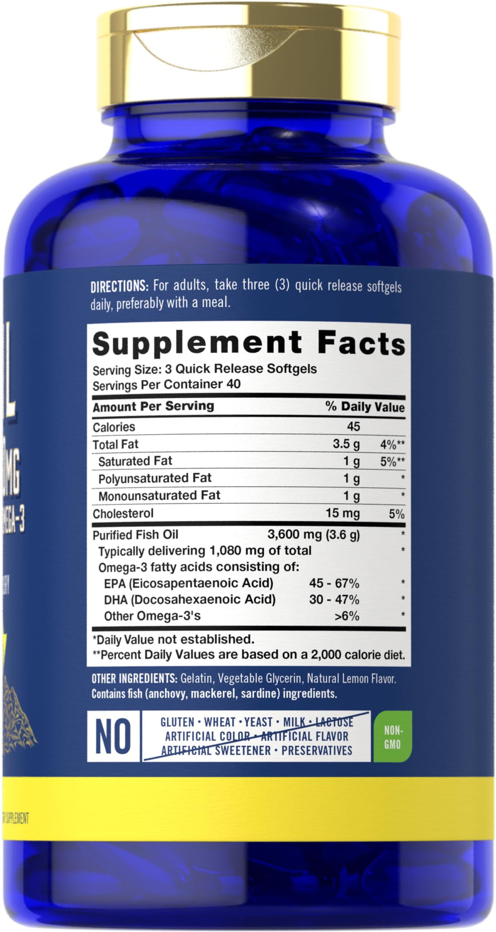 Carlyle Fish Oil 120 count softgels