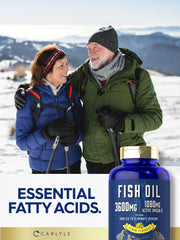 Natural lemon flavor on Carlyle Fish Oil bottle