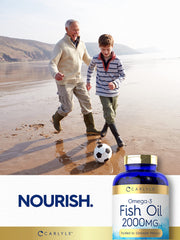 Natural lemon flavor indication on Carlyle Fish Oil Omega-3