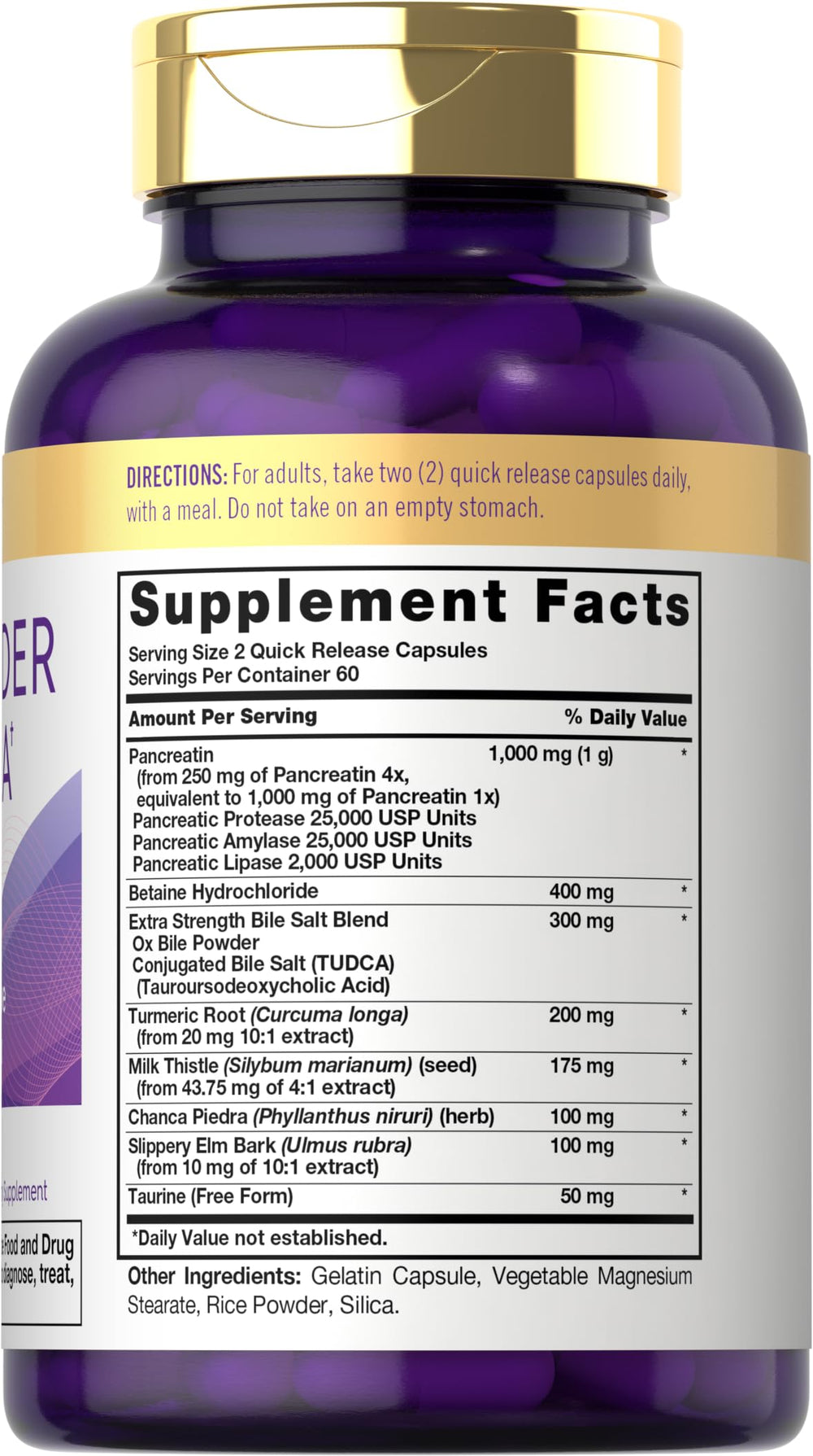 Close-up of Carlyle Gallbladder Supplement capsules
