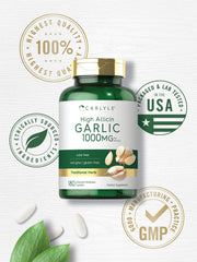 Nutrition/ingredients panel for Carlyle Garlic 1000mg