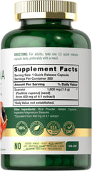 Carlyle Guarana Extract capsule bottle ready for daily use and focus