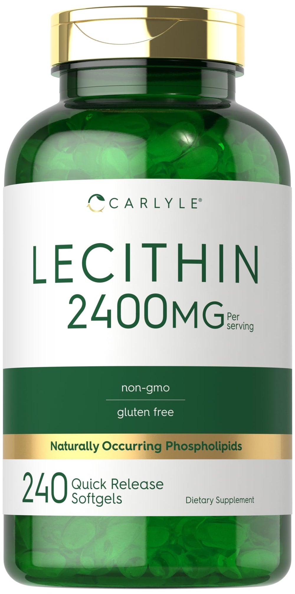 Carlyle Lecithin Supplement bottle front view with 240 softgels