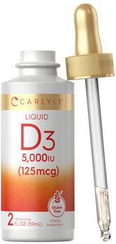 Carlyle Liquid Vitamin D3 5000 IU bottle and label