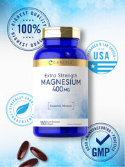 Ingredients and supplement facts for Carlyle Magnesium Oxide 400mg