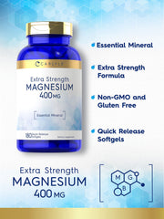 Supplement facts panel for Carlyle Magnesium Oxide 400mg