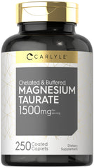 Carlyle Magnesium Taurate 1500mg bottle with 250 caplets