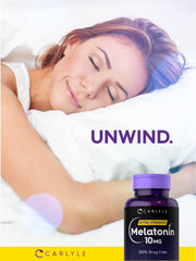 Nighttime routine featuring Carlyle Melatonin and L-Theanine