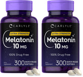 Carlyle Melatonin 10mg softgels bottle packaging close-up