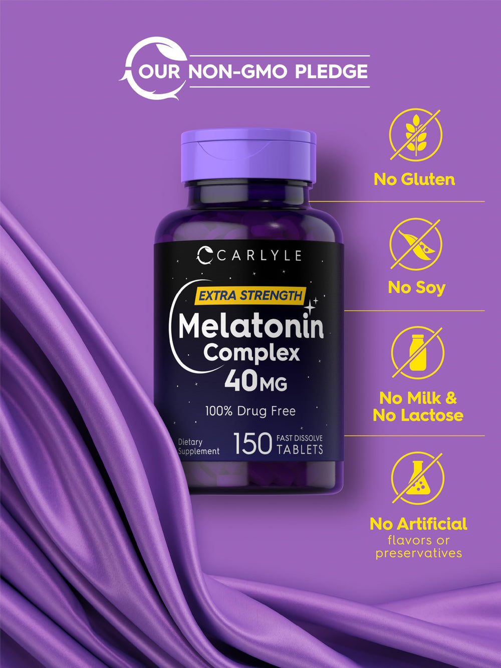 Carlyle Melatonin 40mg Complex bottle packaging