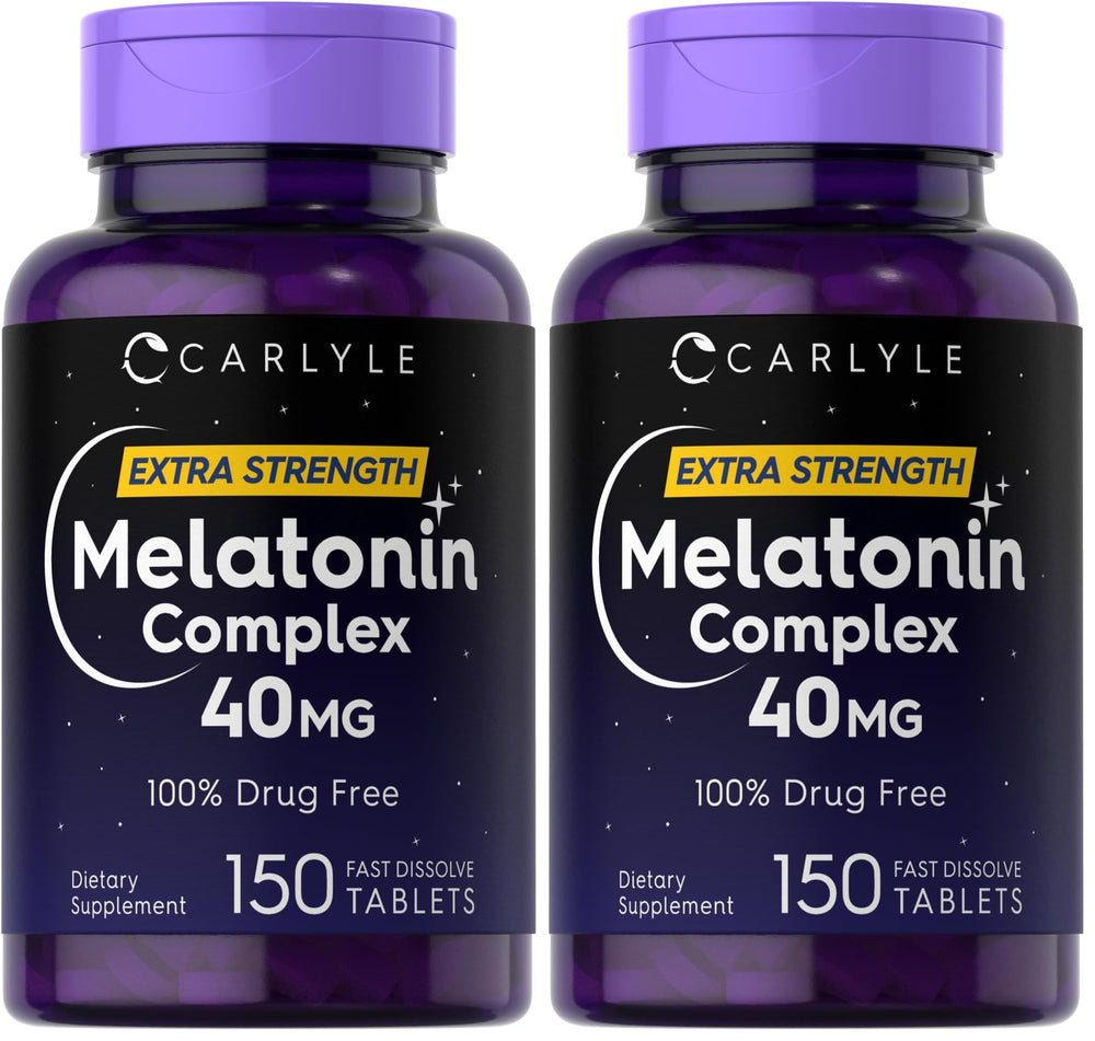 Carlyle Melatonin 40mg Complex Pack (2 bottles) front view