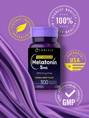 Bottle and blisters of 5 mg melatonin fast dissolve tablets