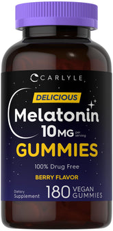 Carlyle Melatonin Gummies 10mg Berry Flavor bottle and packaging