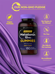 Gluten-free, dairy-free Carlyle Melatonin Gummies label