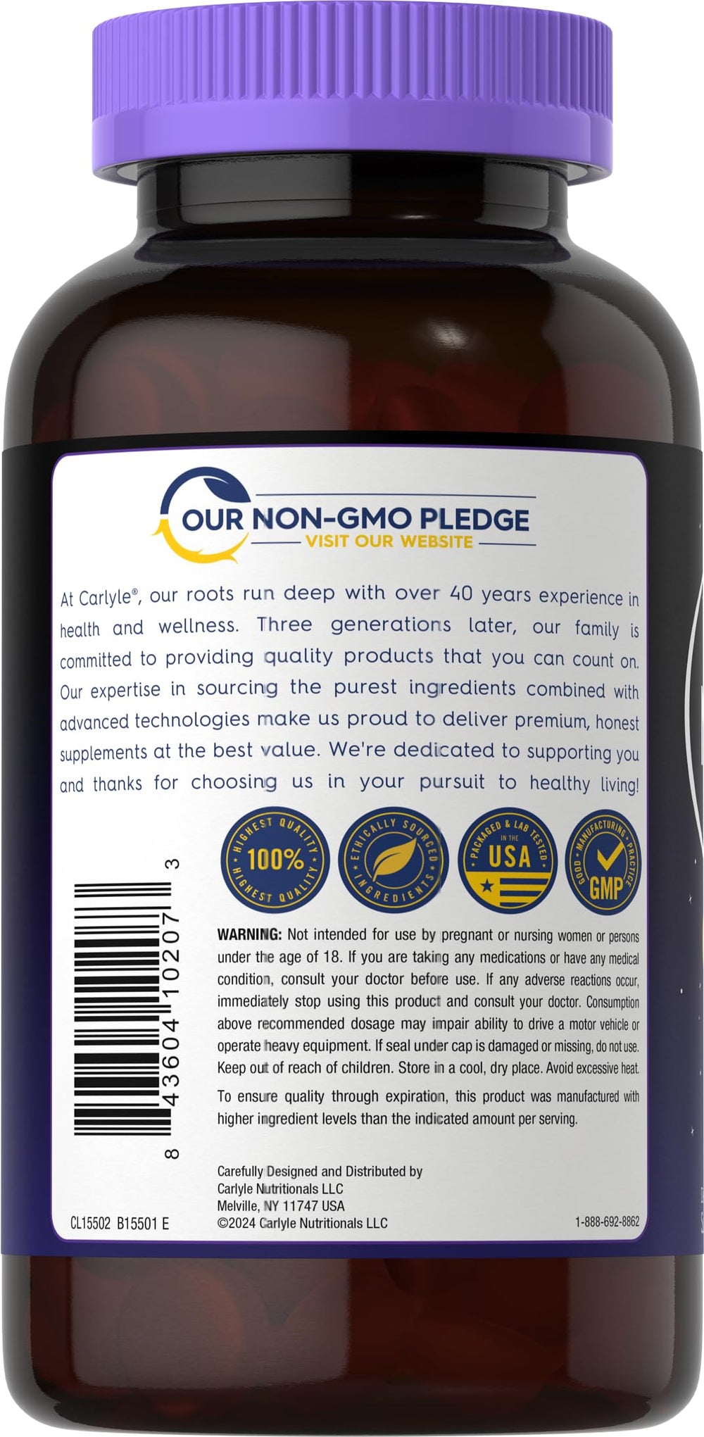 Close-up of Carlyle Melatonin Gummies Berry flavor