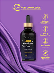 Close-up of Carlyle Melatonin Liquid Berry flavor