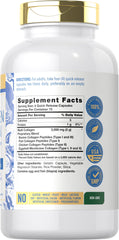 Close-up of bottle label showing 2000mg collagen per serving
