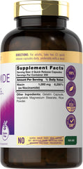 Back label view of Carlyle Niacinamide 1000 mg 400 capsules
