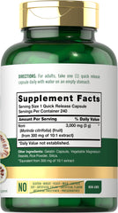 Carlyle Noni Fruit Capsules 3000mg 240-count back label