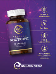 Non-GMO and gluten-free Carlyle Nootropic bottle