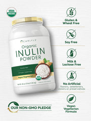 Nutrition facts and ingredients for Carlyle Organic Inulin Powder 48oz