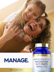 Premium buffered magnesium glycinate mineral supplement