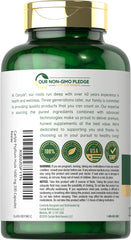 Psyllium husk capsules on white background