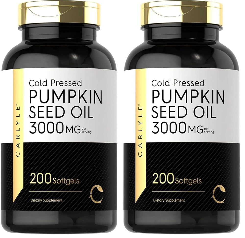 Carlyle Pumpkin Seed Oil 3000mg - 2-Pack Bottle Front