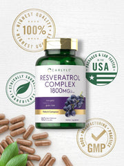 Gluten-free Carlyle Resveratrol 1800mg packaging