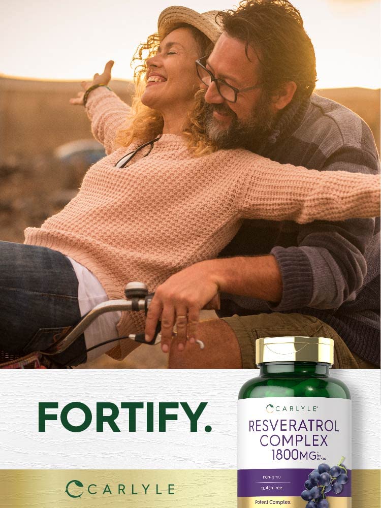 Non-GMO Carlyle Resveratrol 1800mg packaging front