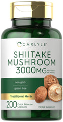 Carlyle Shiitake Mushroom Extract bottle with 200 capsules