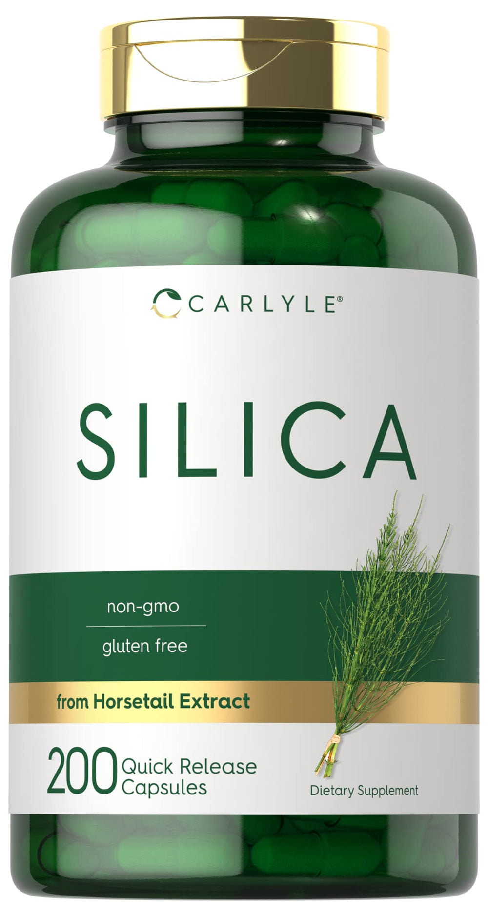 Carlyle Silica Supplement Capsules 200-count bottle front view