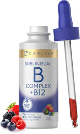 Carlyle Sublingual Vitamin B Complex Berry flavor bottle – 2 oz