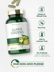 Lab-tested Carlyle Super Greens supplement branding