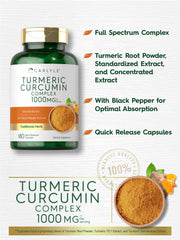 Carlyle turmeric-curcumin capsules close-up for everyday use