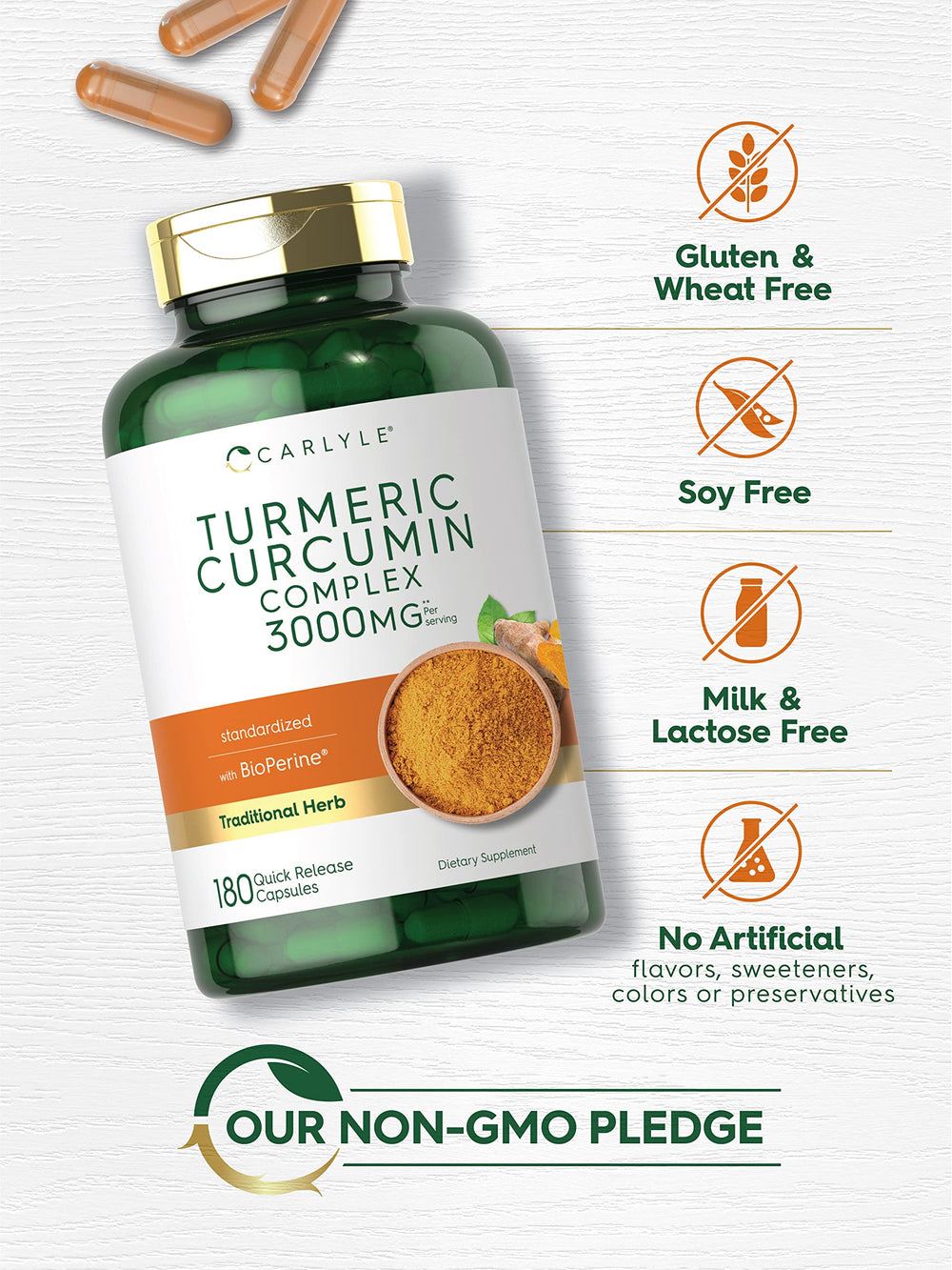 Carlyle Turmeric Curcumin standardized formula information