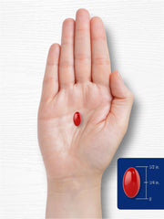 Eye health concept with capsules and graphics