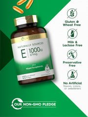 Dosage information and serving size for Carlyle Vitamin E 1000 IU