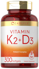 Carlyle Vitamin K2 D3 bottle label