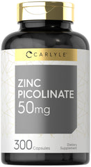 Carlyle Zinc Picolinate 50mg bottle label and capsule