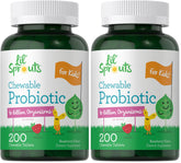 Front view of Carlyle Probiotics for Kids Chewables Raspberry bottle