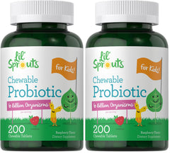 Front view of Carlyle Probiotics for Kids Chewables Raspberry bottle
