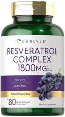 Carlyle Resveratrol 1800mg bottle label