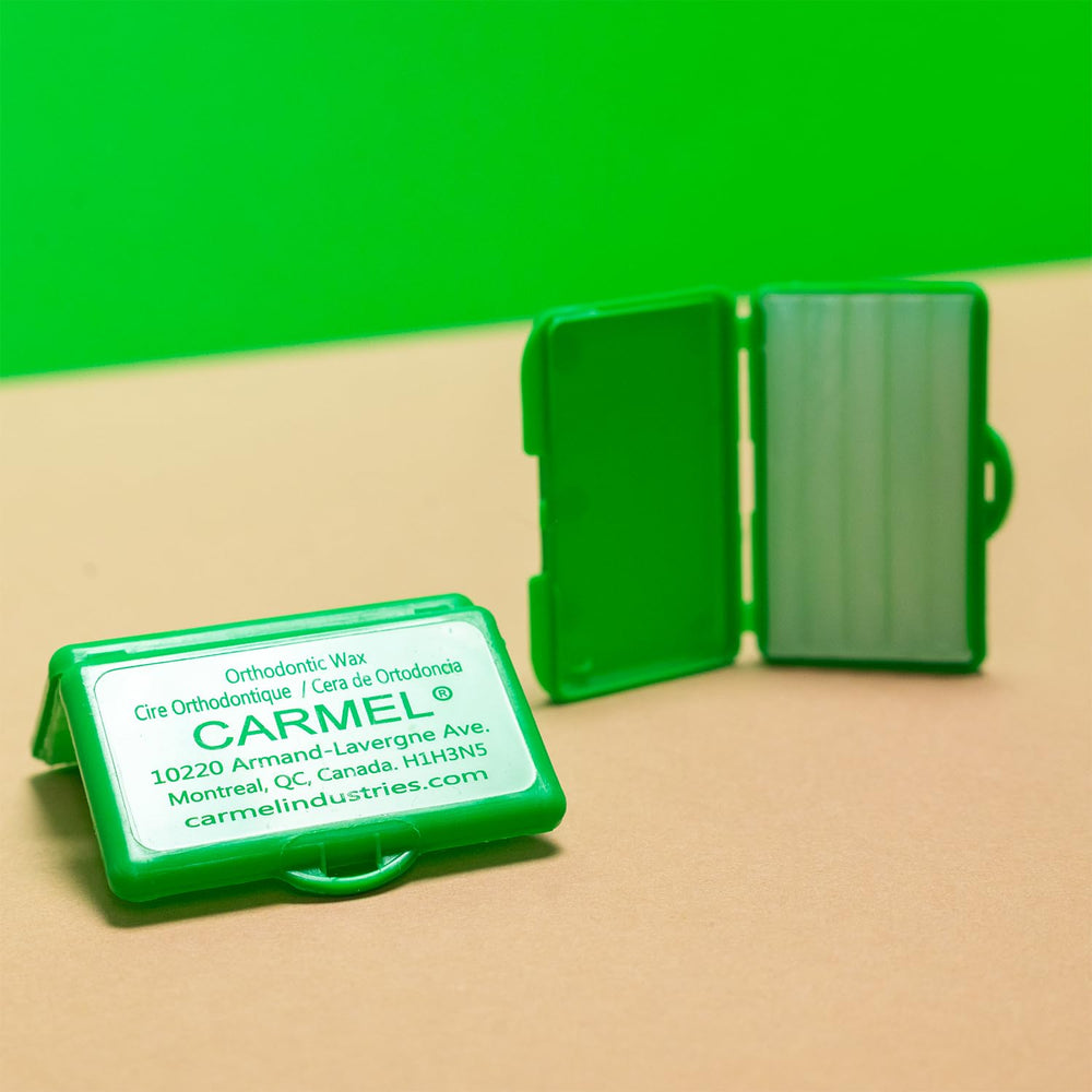 Close-up of unscented wax strips in box