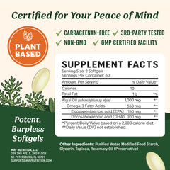 Carrageenan-free label on packaging