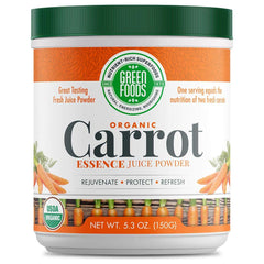 Green Foods Carrot Essence powder container front view