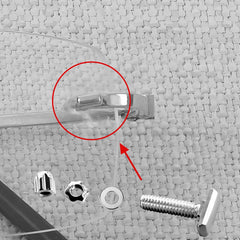Screws, nuts and gaskets for Carti rimless frames, silver finish
